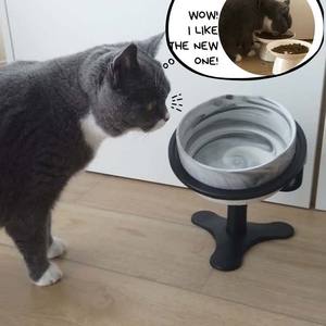 Comederos Elevados Ajustables Negros para Mascotas, Comedero Inclinado para Perros y Gatos, Gran Venta - Product Image 2