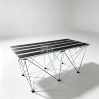 Mesa de DJ Plegable de Aleación de Aluminio de Alta Calidad con Soportes Elevadores Plegables