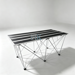 High Quality Aluminum Alloy <b>Foldable</b> DJ <b>Table</b> With Folding Riser Stands - Product Image 1