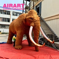 Éléphant gonflable publicitaire en peluche, jouet éléphant mammouth, grand éléphant gonflable pour exposition en parc animalier