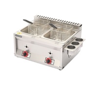 Friteuse à Gaz Commerciale de Comptoir 8L pour Restaurant, Friteuse Industrielle à Gaz pour Beignets, Frites et Gâteaux