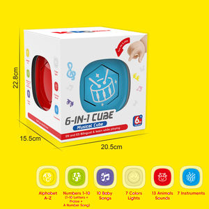 Jouet multifonctionnel pour enfants : dés à histoires et trieur de formes, éducation précoce, forme de tambour en plastique, jouet unisexe - Product Image 5