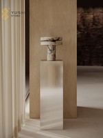 Lampe en marbre Calacatta Viola naturel, moderne, poli, imperméable, YUSHI, pour la décoration de la chambre d'hôtel ou de villa