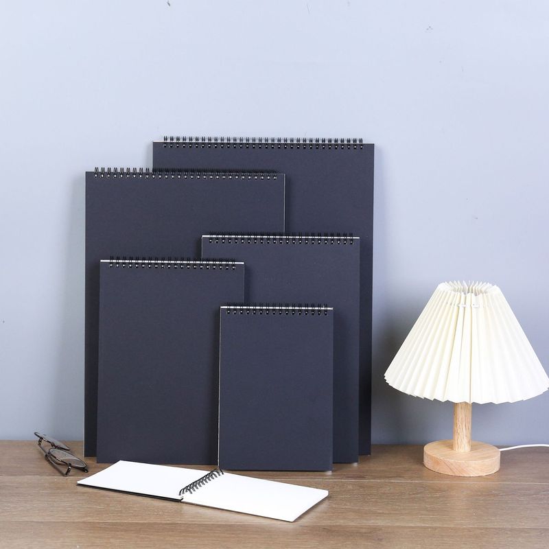 Flip Up Spiral Sketchbook Black Card