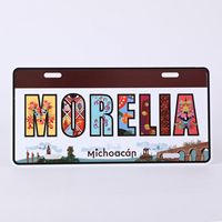 Plaque d'immatriculation décorative personnalisée avec logo 3D voiture en aluminium Souvenirs touristiques de pays vintage avec caractéristiques personnalisées