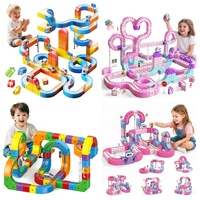 Gran oferta, rompecabezas de riel DIY, juego de pista de carreras con ranura eléctrica, modelo educativo para niños, coches de bosque de ciudad ensamblados por juguetes para niños