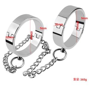 SM BDSM 페티쉬 속박 수갑 SM BDSM 게임 커플 유혹 침대 구속 키트 금속 발목 커프스 섹스 토이 성인 게임 % - Product Image 3