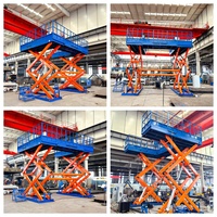 Plateforme élévatrice à ciseaux hydraulique en U non standard, capacité de charge 1 tonne, plateforme de levage fixe intérieure avec extension électrique