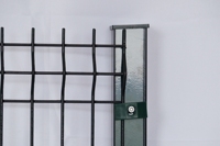 Panel de Cerca Exterior de Malla de Alambre Soldada Curvada en 3D de Acero al Carbono de 6 pies de Altura con Recubrimiento en Polvo y Poste Color Durazno
