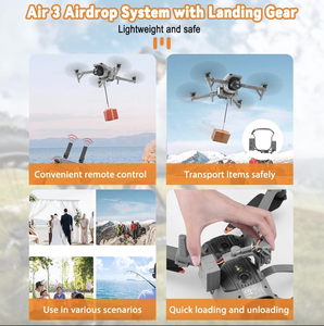 อุปกรณ์ปล่อยสัมภาระสำหรับ Air <span class=keywords><strong>3</strong></span> รับน้ำหนักได้สูงสุด 500 กรัม ชาร์จผ่าน USB แบตเตอรี่ 150mAh ใช้ได้หลากหลายสถานการณ์ สำหรับส่งของขวัญ แหวนแต่งงาน ชุดอุปกรณ์ลงจอด - Product Image 2