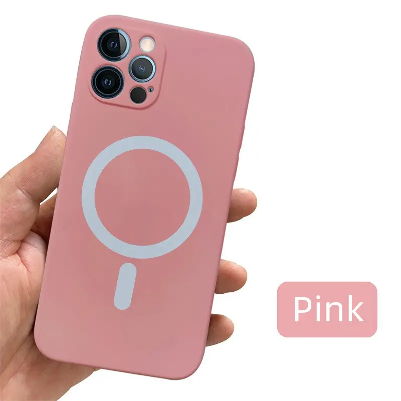 Fashion Style TPU Beauty Pure Solid Color Mobile Phone Case Fashion Magnetic Phone Case for iphone