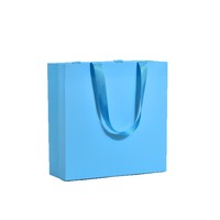 Sac fourre-tout en carton de style minimaliste, grande taille, avec logo personnalisé imprimé pour les magasins de vêtements et l'emballage cadeau