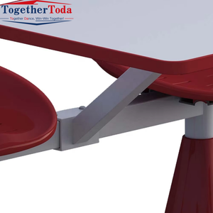 Ensemble table et chaises de salle à manger ergonomique, ignifuge, au design moderne et populaire, personnalisable et intégré en usine, pour cantines scolaires - Product Image 5
