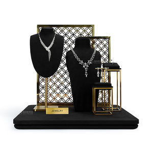 Présentoir de buste de bijoux en bois de luxe avec support de boucles d'oreilles pour conteneurs de bijoux haut de gamme - Product Image 6