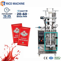 Machine d'emballage automatique de sachets de purée de tomate, remplisseuse et scelleuse de sachets pour sauces et aliments liquides