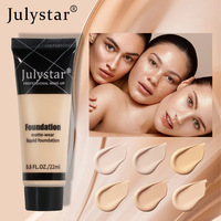 Meilleure vente Julystar maquillage longue durée haut correcteur clair léger et mince teint de peau ajustant le fond de teint liquide mat