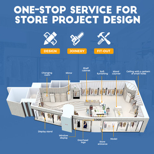 Nuovo Espositore Minimalista Dy Designing con Illuminazione LED Arancione e Bianca, Stand per Abbigliamento Femminile - Product Image 4