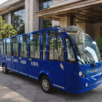 Bus électrique de tourisme entièrement fermé avec climatisation, véhicule navette touristique de type fermé pour parcs et campus, 11 places