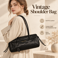 Sac fourre-tout noir en PU pour femme, collection automne 2026, grande capacité, avec fermeture éclair, sac à bandoulière pour le travail, le shopping et l'usage quotidien, logo personnalisé