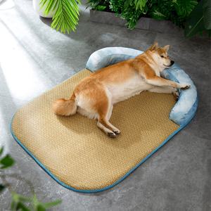 Anti-Fangen weiche langlebige Sommerkühlung Haustiermatte Hundeneismatte Bett Rattan Hundekohlematte - Product Image 6