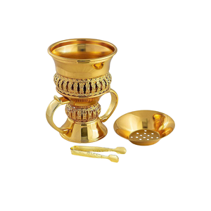 Brass With Handle Modern <b>Bakhoor</b> Incense Burner For Home Decor Trending Aromatic Metal Arabic <b>Oud</b> Shape Charcoal Burner - Product Image 2