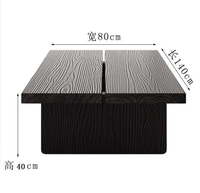 Table basse en bois massif Design belge minimaliste moderne Table centrale de meubles de salon avec pieds épais Table à thé à charge lourde