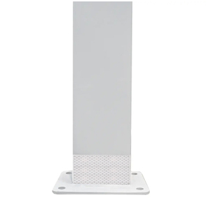 Poteau de sécurité carré en acier <span class=keywords><strong>blanc</strong></span> avec sommet incliné, modèle australien, en promotion - Product Image 2