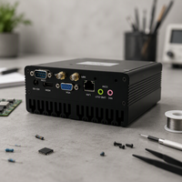 Mini PC industriel sans ventilateur d'occasion Intel J6412 DC 12V RTL8111H LAN M.2 2280 NVME RS485+RS232 VGA SATA3.0 DDR4 3200MHz 4GB/8GB RAM