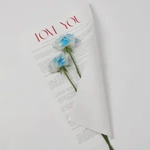 Baru Kedatangan Pencetakan Seni Kertas Bunga Kertas Pembungkus Rose Bouquet Bunga Florist Kertas Pembungkus