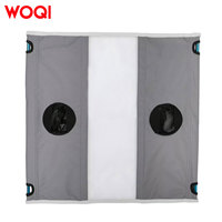 Table de camping pliable WOQI avec 2 porte-gobelets, table de plage ultralégère en aluminium, table portable d'extérieur pour pique-nique, pêche