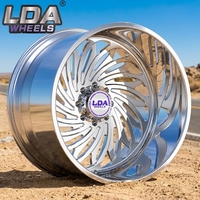 Jantes en alliage forgé sur mesure de 20 pouces à rayons en H, en alliage d'aluminium T6061, concaves profondes, pour SUV et pick-up de luxe