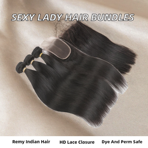 ผมแท้คุณภาพสูงจากอินเดีย แบบ Remy  ถักด้วยเครื่องจักร  จัดเรียงเกล็ดผม  ทุกสี  ขนาด 2x6 4x4 5x5 6x6 7x7 9x6 13x4 13x6 - Product Image 2