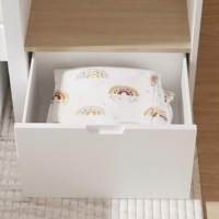 Lit superposé en bois avec rangement Lit en bois multifonctionnel pour enfants avec toboggan et tiroirs pour filles Lit superposé durable