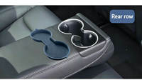 Tesla Model 3/Y All-in-One Silikon-Getränkeuntersetzer Staubdicht Rutschfest Kreatives Design für Mittelkonsole Hintere Wasserablauf-Getränkehalter