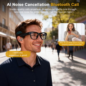 Gafas Inteligentes G02AI con Altavoz, Traducción IA en Tiempo Real, Resistencia al Agua IP65, Reproductor <span class=keywords><strong>de</strong></span> Fotos y Videos, Reproductor <span class=keywords><strong>de</strong></span> Música, Llamadas Telefónicas - Product Image 1