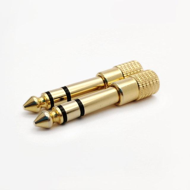 Stereo Audio Adapter Headphone Jack 6.35mm (1/4 Inch) Male to 3.5mm (1/8 Inch) Female