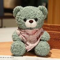 Chocolat ours en peluche peluche chocolat ours en peluche jouets mignon ours en peluche avec écharpe