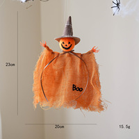 Décoration de fête d'Halloween : Pendentif fantôme sorcière en gaze à suspendre