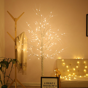 <span class=keywords><strong>HOMCOM</strong></span> Arbre <span class=keywords><strong>de</strong></span> <span class=keywords><strong>Noël</strong></span> Lumineux sur Pied à LED Blanc Chaud, 96 LED, Utilisation Intérieure, 180 cm, Décoration <span class=keywords><strong>de</strong></span> <span class=keywords><strong>Noël</strong></span> pour Chambre et Maison - Product Image 2