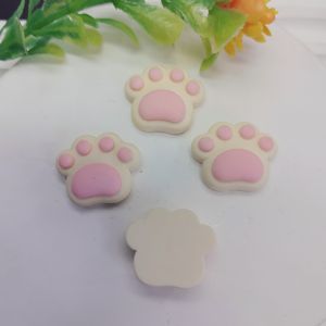 100 PIÈCES Mini-breloques en résine à dos plat <span class=keywords><strong>de</strong></span> 21 mm, motif patte <span class=keywords><strong>de</strong></span> <span class=keywords><strong>chat</strong></span>, pour slime - Product Image 5