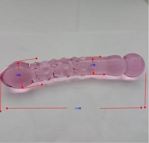 Uova di Vetro Yoni Rosa, <span class=keywords><strong>Dildo</strong></span> Giganti per Uomini e Donne, Giocattoli Sessuali in Vetro, Plug in Vetro - Product Image 1