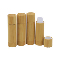 Baume à lèvres et conteneur cosmétique en bambou biodégradable et écologique, en promotion, pour cadeaux, cosmétiques, et tubes de baume à lèvres pour sac à main