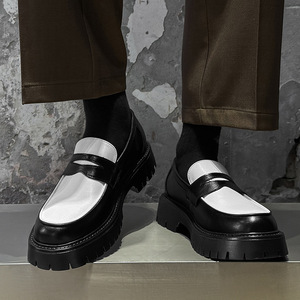 Zapatos de Vestir Personalizados de Microfibra para Hombre, Tallas 38-44, Plataforma Gruesa, Plantilla de PU, Punta Cerrada, Color en Contraste, Mocasines Casuales de Verano y Otoño - Product Image 6