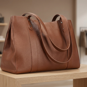 Sac à main décontracté pour femme en cuir véritable BS INTERNATIONAL, pochette tendance, léger, durable, fermeture éclair, imperméable, grande capacité - Product Image 6