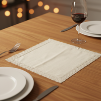 Napperons de table en lin 20x20 pouces EX26002, élégants pour décoration de mariage rustique ou bohème