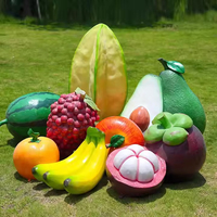 Ferme parc jardin décoration extérieure fibre de verre fruits et légumes statue résine fraise et chou sculpture