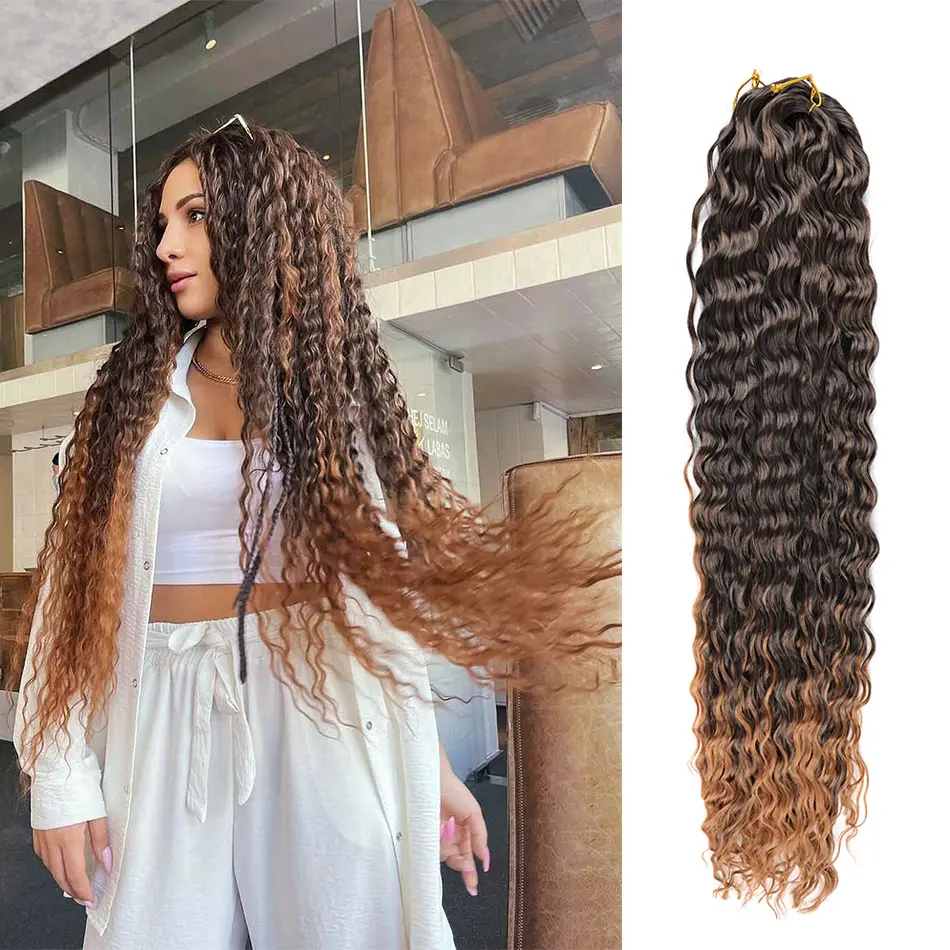 Deep Wave African Braided Hair Twist Häkelhaar Natürliche synthetische Afro Curls Crochet Braids Flechten Haar verlängerungen für Frauen