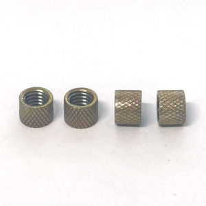 Inserts filetés en laiton moleté M2 M3 M4 M5 M6, filetage métrique grossier, écrous en cuivre intégrés pour l'industrie de la construction - Product Image 1