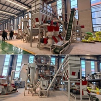 Ligne de production de granulés d'aliments pour animaux 1-2t/H, machine complète de traitement des aliments pour l'élevage de volailles, ligne d'alimentation pour poulets, porcs, bovins, moutons