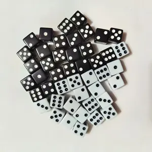 Mini D6 pequeno branco/preto dados 14mm 16mm com ângulo quadrado cor preto branco ponto corta para jogos de tabuleiro acessório